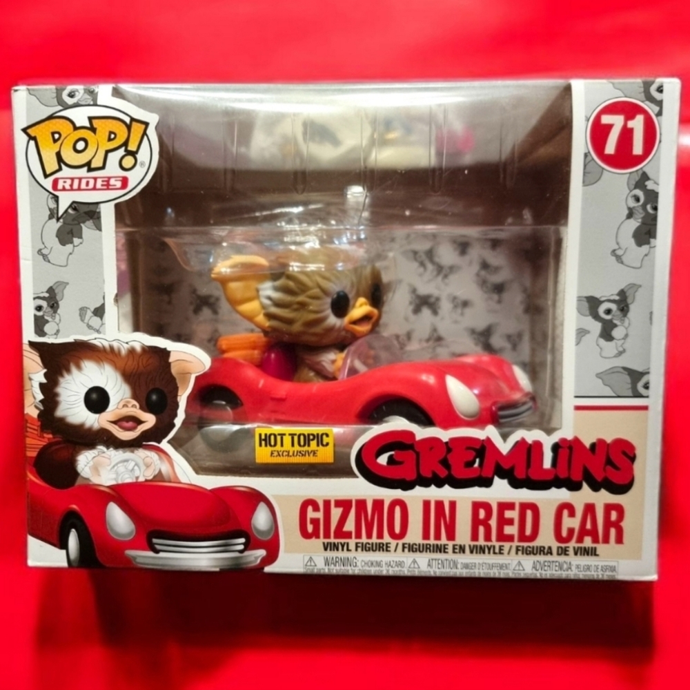 Funko Pop! Rides Large Gremlins Gizmo in Red Car Vinyl Figure #71